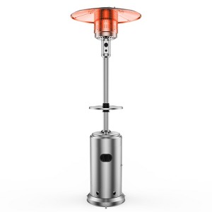 Coucheta 48,000 BTU Outdoor Propane Patio Heater with Stainless Steel Burner, Safety Tilt Switch, Wheels &Round Table Shelf for Backyard, Porch, Pool - 1 of 4