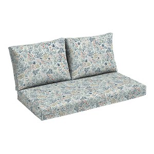 ARDEN Outdoor Loveseat Cushion Set, 48 x 24, Rain-Proof, Fade Resistant, Cushion Set for Couch, Bench, and Swing Pistachio Botanical - 1 of 4