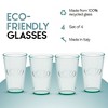 Amici Home Jus de Fruits Tumbler - Set of 4 Rustic French Embossed Glasses, 11 Oz. Recycled Green-Tinted - Lead-Free, BPA Free, Dishwasher Safe - 2 of 4