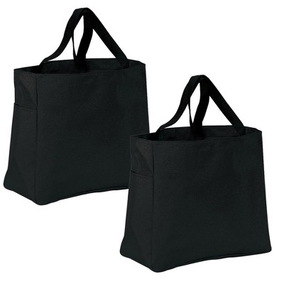 Port Authority Essential Reusable Shopping Tote (2 Pack) Durable Reusable Canvas - Eco Friendly