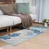 Modern Tropical Leaf Area Rug Soft Washable Rug Low Pile Non Slip Floor Carpet - 2 of 4