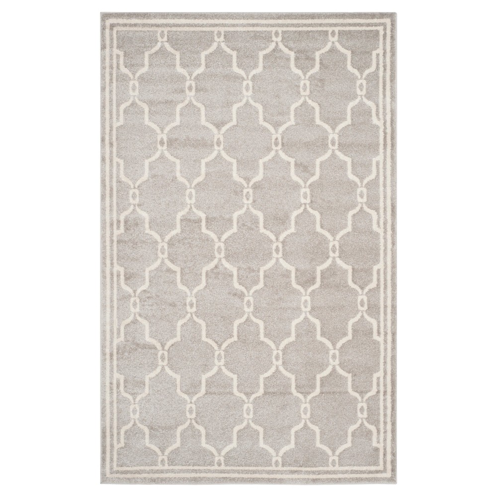 Prato 6'x9' Indoor/Outdoor Rug - Light Gray/Ivory - Safavieh