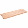 vidaXL Wall Shelf Light Brown 55.1 in.x19.7 in.x(0.8 in.-1.6 in.) Treated Solid Wood Oak - 2 of 4