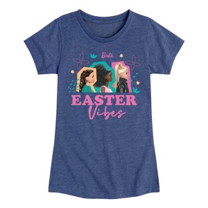 Girls' - Barbie - Easter Vibes Fitted Short Sleeve Graphic T-Shirt - 1 of 3
