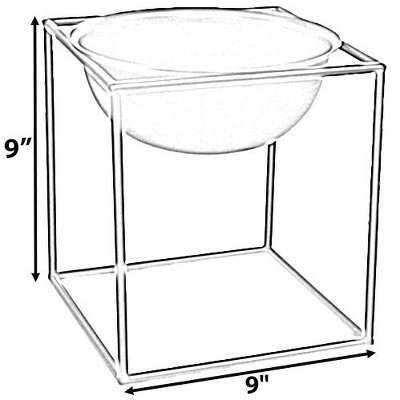 Contemporary Black Metal Table Planter Pot with Stand for Indoor/Outdoor Use