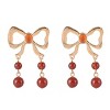 RACHEL Rachel Roy Gold Tone Bow Earrings with Semi-Precious Beads - 2 of 4
