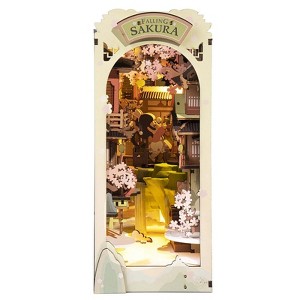 ROBOTIME 3D Jigsaw Puzzle DIY Book Nook Kit,DIY Dollhouse Bookend Stand DIY Bookshelf Insert Decor Gift for Teen Adults, 4.3"*7.5"*9.8" - 1 of 4