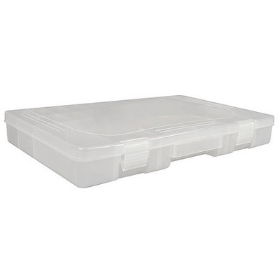 WESTWARD 5MZJ0 Large Accessory Tray w/ 28 Adjustable Slots, Clear Plastic