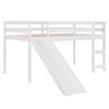 CAVINAS Twin Size Solid Wood  Loft Bed with Slide & Ladder & Fence,Low Bed Frame for Kids Room,Bedroom - 2 of 4