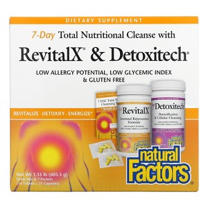 Natural Factors 7-Day Total Nutritional Cleansing with RevitalX & Detoxitech, 1.33 lb (603.5 g) - 1 of 3