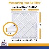 Filter King 10x10x1 Air Filter | 6-PACK | MERV 13 HVAC Pleated A/C Furnace Filters | MADE IN USA | Actual Size: 10 x 10 x .75" - 2 of 4