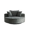 NicBex Couches for Living Room 55''L Chenille Single Swivel Sofa Chair Fluffy Modern Sleeper 360 Degree Swivel Chair with 3 Throw Pillows - 2 of 4