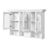 CAVINAS 47" x32" Wall Mounted Bathroom Storage Cabinet with Mirror&Glass Doors,Medicine Cabinet with 3 Cubbies&Adjustable Shelves for Bathroom,White - 2 of 4
