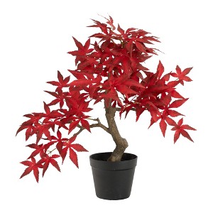 Nearly Natural 20-in Autumn Maple Artificial Bonsai Tree - 1 of 4