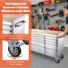 72" Rolling Tool Chest with 15 Drawers - Heavy-Duty Steel & Rubber Wood Workbench on Wheels, Drawer Liners for Warehouse Repair Shop - 2 of 4