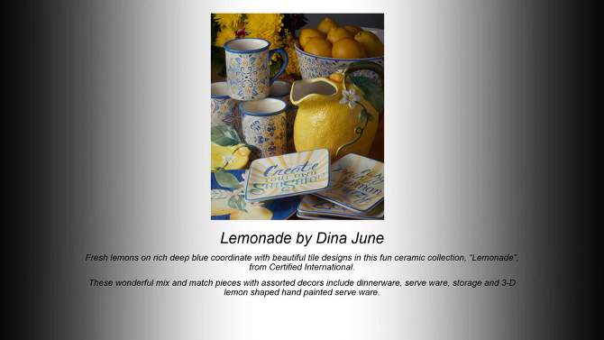 Set of 4 Lemonade Assorted Ice Cream Bowls - Certified International, 2 of 8, play video