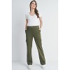Hello Miz Women's Straight Leg Maternity Cargo Pants - 4 of 4