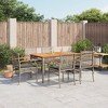 vidaXL Garden Dining Set Grey - 55.1" Table Length Chair 6 Items - 2 of 4