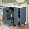 ORRD 24" Gray Bathroom Vanity with Sink, Cabinet with Door Shelf, Deep Drawer & 2-Tier Pull-Out Basket - 2 of 4