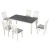 NicBex Dining Table Set for 6 Retro Style Wooden Extendable Table with 6 Chairs for Kitchen - 3 of 4