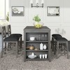 ChicFurnit Dining Sets Counter Height Bar Table Set with Chairs and Stools for Kitchen Dining Room, Gray, 27.76"*17.72"*7.28" - 2 of 4