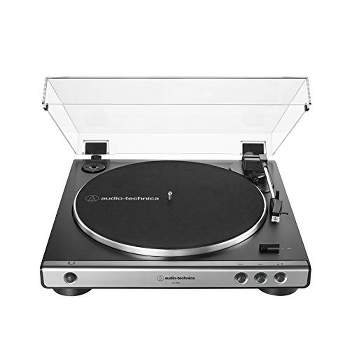 Audio-Technica AT-LP60X-GM Fully Automatic Belt-Drive Stereo Turntable, Gunmetal/Black