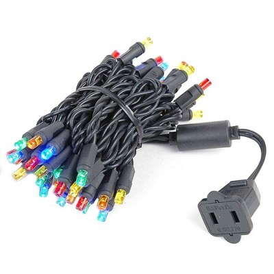 Novelty Lights 50 Light Multi Led Christmas Mini Light Set (black Wire ...