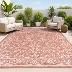 JONATHAN Y Charleston Vintage Filigree Textured Weave Indoor/Outdoor Area Rug - 1 of 4