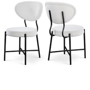 Meridian Furniture,Allure Boucle Fabric Dining Chair, Set of 2 - 1 of 4