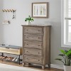 5-Drawer Tall Dresser,48" Vintage Wood Chest with Storage for Bedroom, Hallway & Closet - 4 of 4