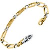 Pompeii3 Men's Link 14k Gold (12gram) or Platinum (19gram) 5.5mm Bracelet 8" - 2 of 4