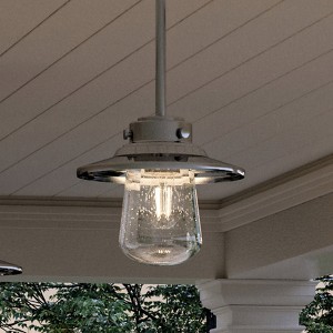 Urban Ambiance Luxury Coastal Outdoor Pendant 8''H x 9''W,  Stainless Steel Finish,  Santa-Ana Collection, UHP1324 - 1 of 4