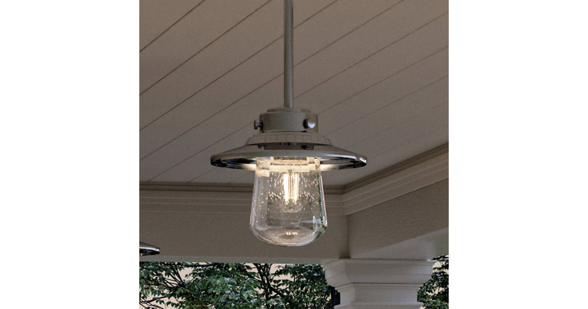 Urban Ambiance Luxury Coastal Outdoor Pendant 8''H x 9''W,  Stainless Steel Finish,  Santa-Ana Collection, UHP1324