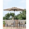 7.5FT Outdoor Patio Umbrella with 6 Sturdy Ribs, Table Umbrella with Push Button Tilt and Crank, UV Protection Waterproof (Brown) - 3 of 4