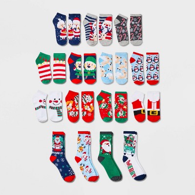 Women's "All Together Merry" 15 Days of Socks Advent Calendar - Assorted Colors 4-10
