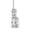 Pompeii3 Certified 14Ct Two Stone Diamond Drop Pendant 14k Gold FG/VS Lab Created - 2 of 4