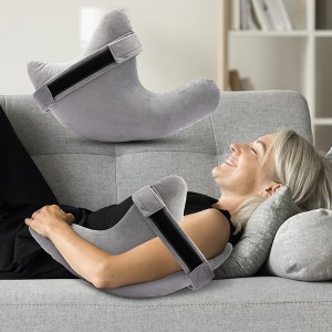Cheer Collection Shoulder Pillow with Strap, W-Shaped Support Cushion for Surgery Recovery, Gray - 1 of 4