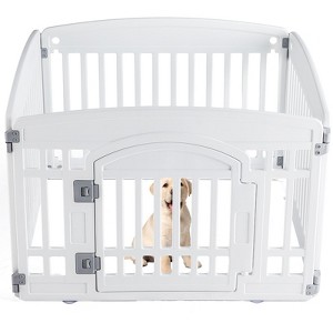TUYOHW 4/6-panel Portable Dog Playpen for Indoor & Outdoor Use,Folding Pet Fence with Lockable Door for Small & Medium Dogs - 1 of 4