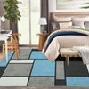 Large Geometric Machine Washable Rug with Rubber Backing for Living Room Modern Non-Slip Area Rug Easy-Cleaning Floor Carpet for Bedroom Dining Room - 3 of 4