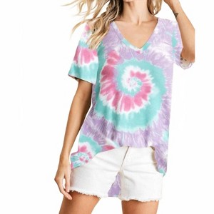 Women's Cypress Tie Dye Top - BiBi - 1 of 3