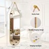 HOMLUX 16"x48" Oval Pill Full Length Mirror Decorative Wall Hanging Mirror Bathroom Entryway,Black/Gold - 2 of 4