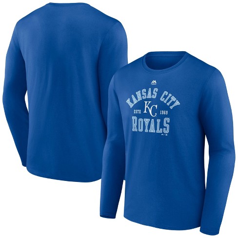 Mlb Kansas City Royals Men's Long Sleeve Core T-shirt - S : Target