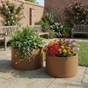 Wooakway Outdoor/Indoor/Decor/Garden Large Tall Metal Planter Pots Planter Boxes Cachepots Nursery Pots - 3 of 4