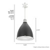 Hunter Fans 16.125" Bluff View Ceiling Light Flat Matte Black Finish - 4 of 4