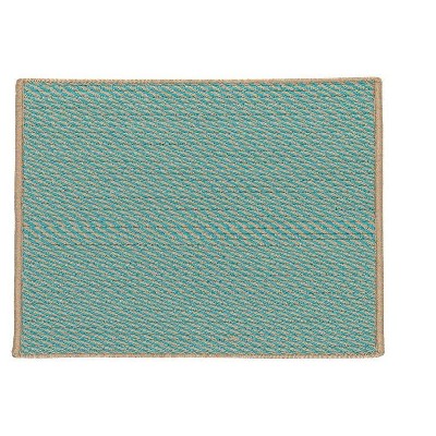 Colonial Mills Point Prim Braided Rug, Teal 2'x3' , Rectangle Shape