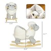 Cesicia Baby Rocking Horse Sheep, Plush Lamb Rocker, Rocking Animal with Seat Belt, Sounds & Pedals for Kids 1-3 Years, Gray - 3 of 4