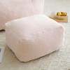KTMBDW Bean Bag Chair with Ottoman, Armrest Bean Bag Chairs with Filler, Soft Fluffy Faux Fur, Plush Lazy Sofa with FootStool for Living Room, Pink - 4 of 4