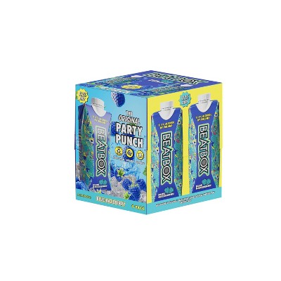 BeatBox Beverages Blue Raz 11% Malt Beverages Cocktails - 4pk/500ml Box