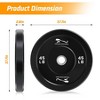 2-Inch Weight Plates Set, Bumper Plates With Steel Insert for Strength Training, Rubber Weight Plates for Barbell Home Gym - 4 of 4