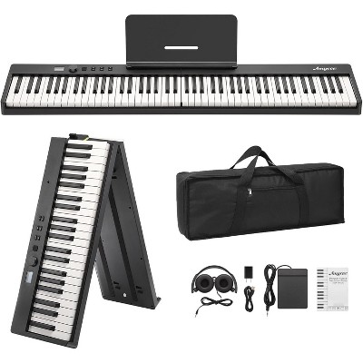 COZONY Folding Digital Piano Set, 88-Key Semi-Weighted Portable Keyboard with Bluetooth, USB-MIDI, Sustain Pedal, Headphones & Carry Bag